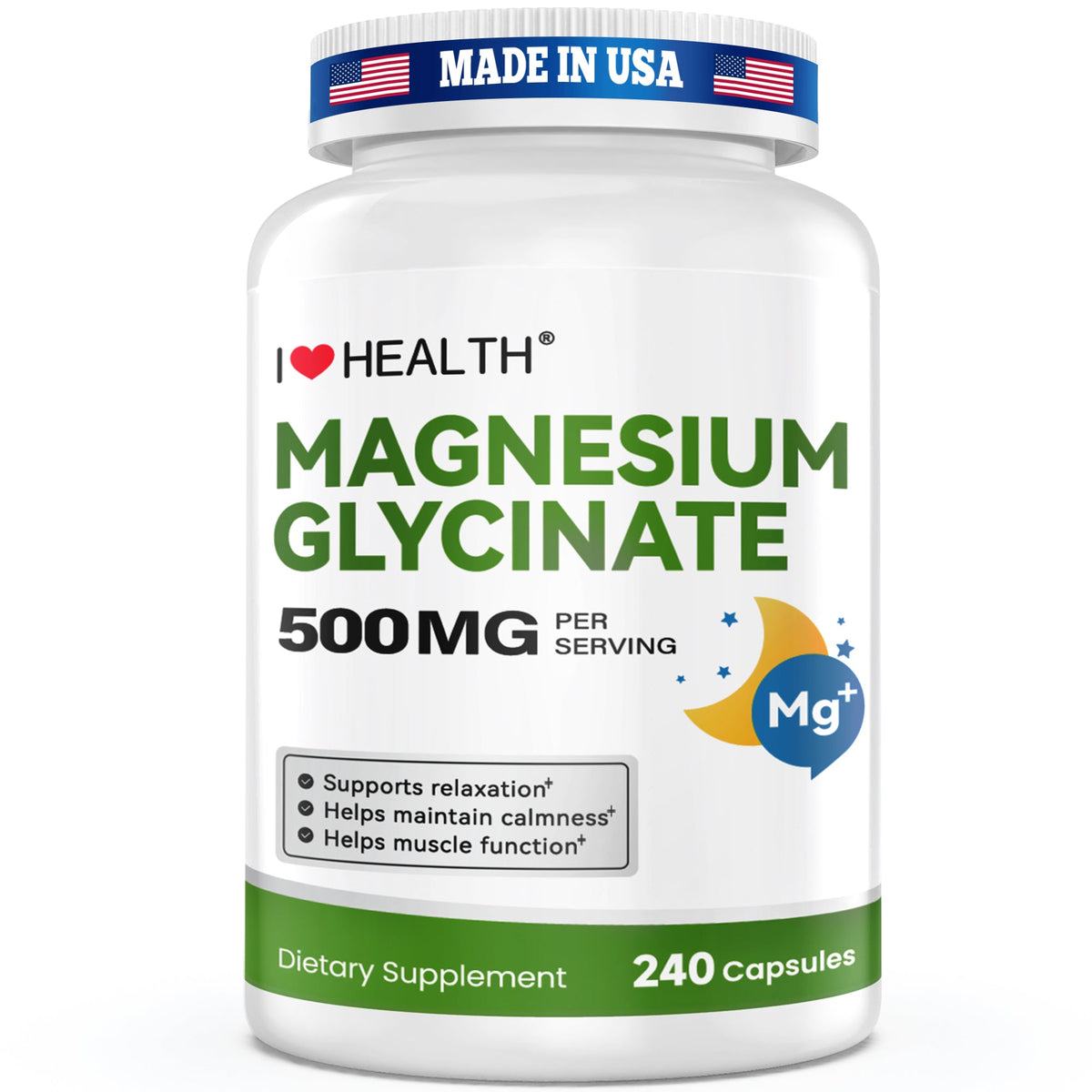 I Love Health Magnesium Glycinate – 240 Capsules