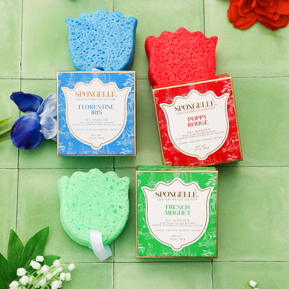 Spongellé Les Fleurs Body Buffer Trio – Set 1