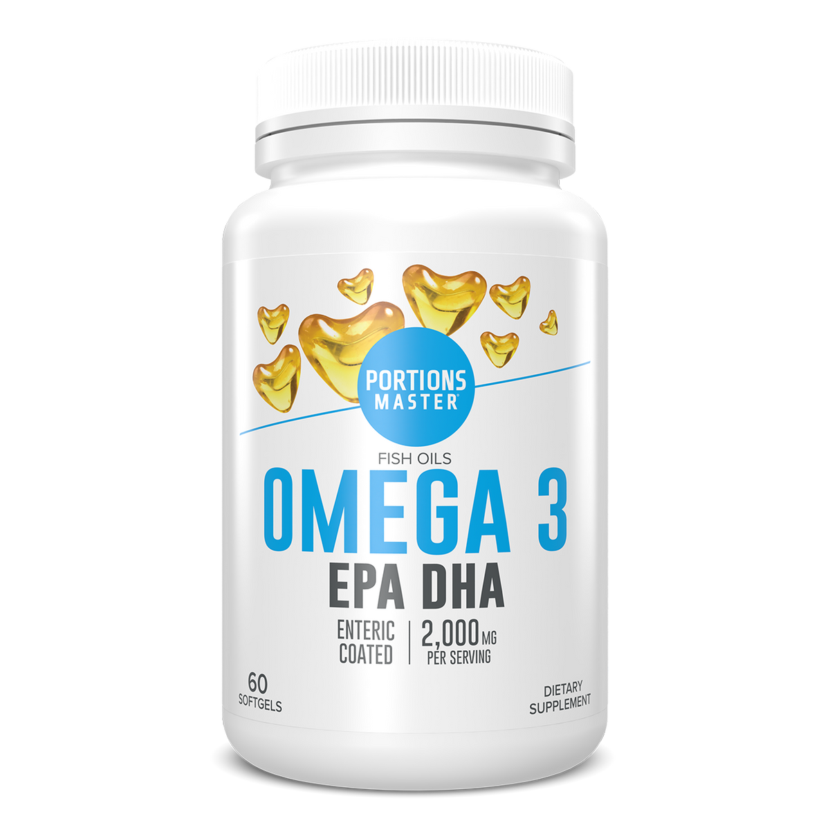 Portions Master Omega-3 Fish Oil – 60 Softgels (EPA & DHA)