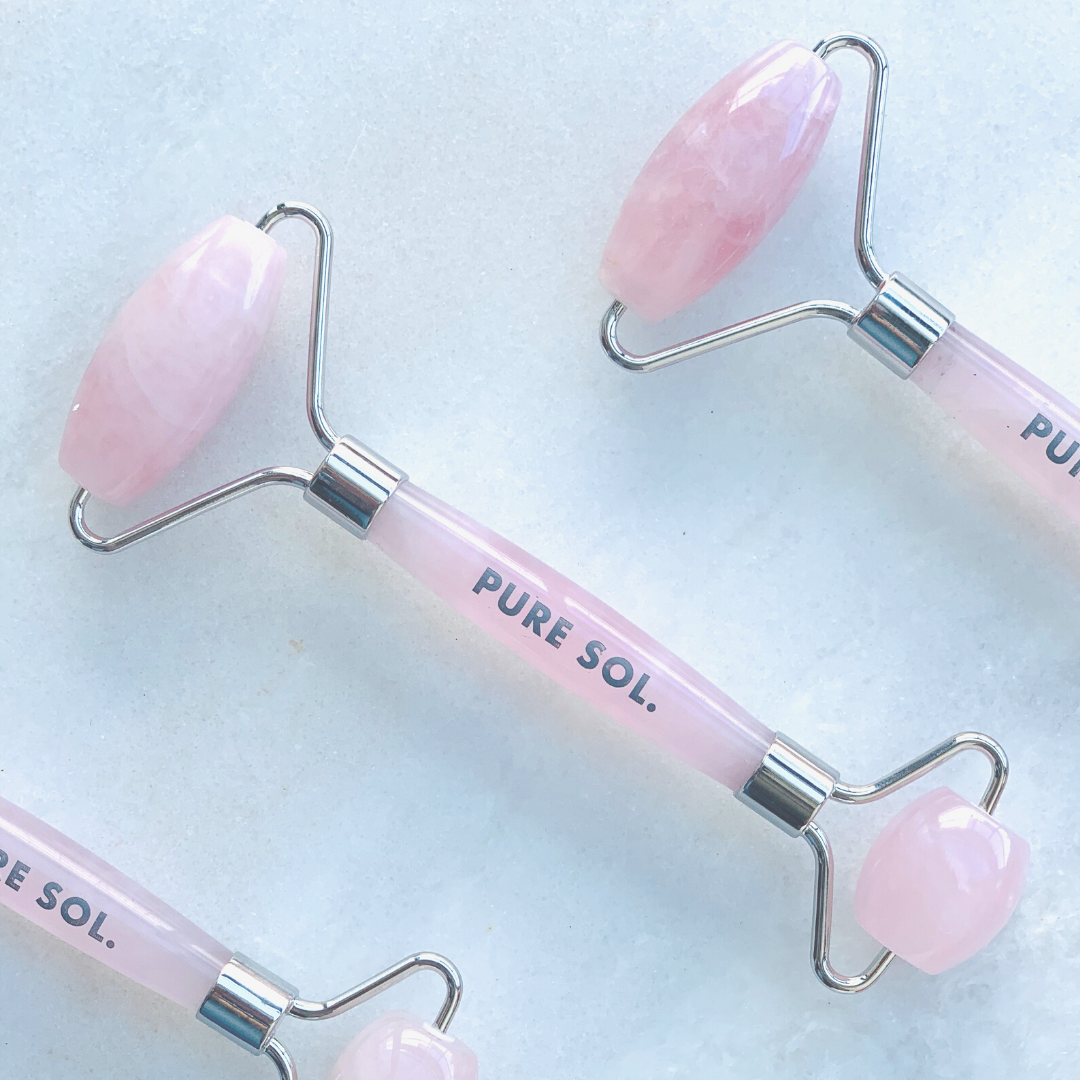 PURE SOL Rose Quartz Facial Roller