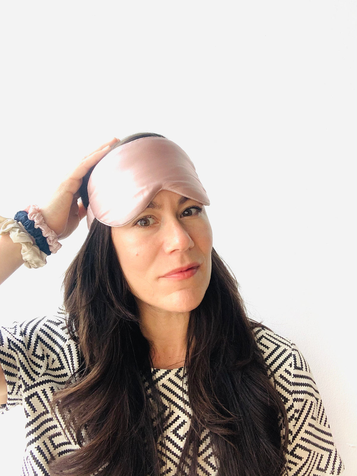 PURE SOL Mulberry Silk Sleep Mask – Black Onyx